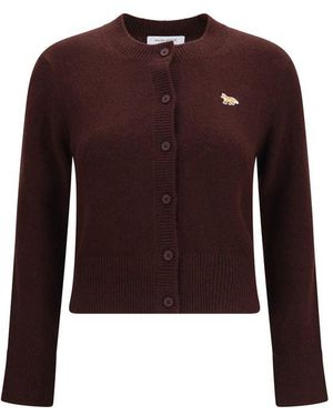 Maison Kitsuné Wool Oves Aries Cardigan - Red