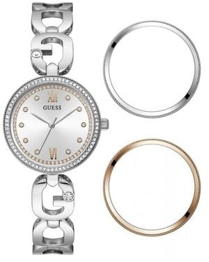 Guess Grey Stainless Steel Watch - Metallic