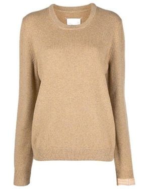 Maison Margiela Brown Cashmere Sweatshirt - Natural