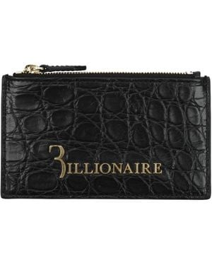 Billionaire Italian Couture Black Crocodile Cardholder