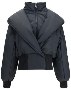 The Attico Black Cotton Shell Jacket - Blue