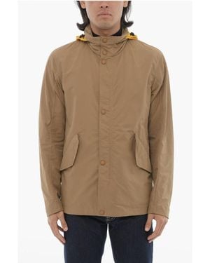 Corneliani Cc Collection Contrasting-Hooded Windbreaker Jacket - Natural