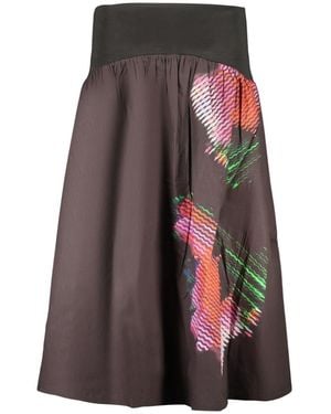Desigual Black Cotton Skirt - Brown