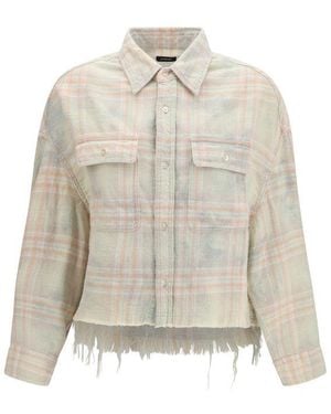 R13 Beige Denim Shirt - Natural