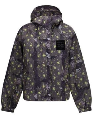 Ganni Multicolour Nylon Shell Jacket - Grey
