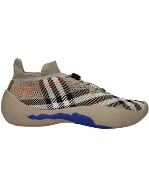 Burberry Beige Fabric Trainers - Multicolour