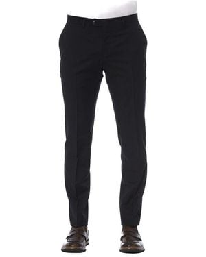 Trussardi Black Virgin Wool Men Pant