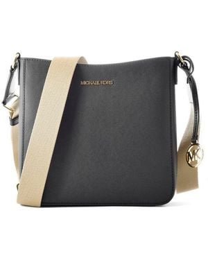 Michael Kors Black Canvas Crossbody Bag - Gray