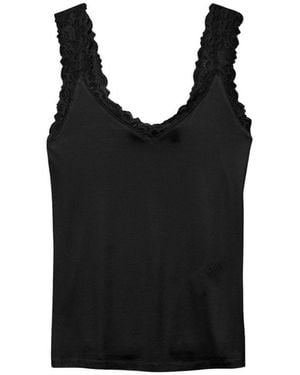 Vero Moda Black Viscose Tank Tops