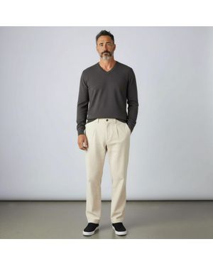 Brunello Cucinelli White Cotton Trousers - Black