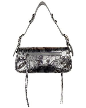 Balenciaga Grey Calfskin Handbag - Black