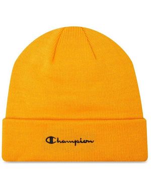 Champion Red Marabou Beanie - Yellow