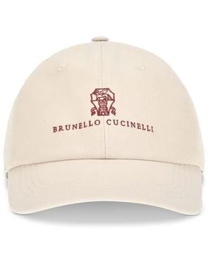 Brunello Cucinelli Beige Cotton Cap (baseball Hat) - Natural