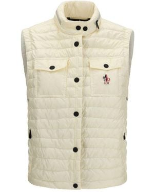Moncler Beige Polyamide Sleveless Jacket - Natural