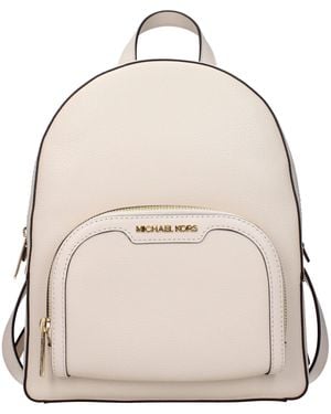 Michael Kors Beige Leather Backpack - Natural