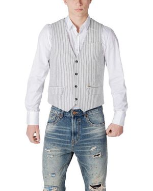 Gianni Lupo Linen Waistcoat - Grey