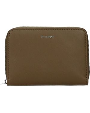 Jil Sander Leather Wallet - Green