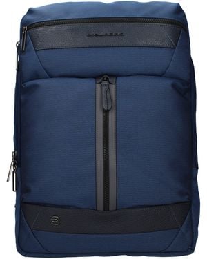 Piquadro Blue Fabric Backpack