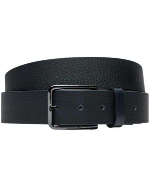 Calvin Klein Blue Leather Belt - Black