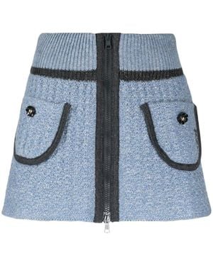 Cormio Chunky-Knit Mini Skirt - Blue