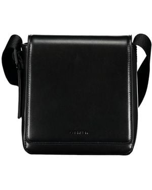 Calvin Klein Sleek Shoulder Bag With Logo Detail - Black