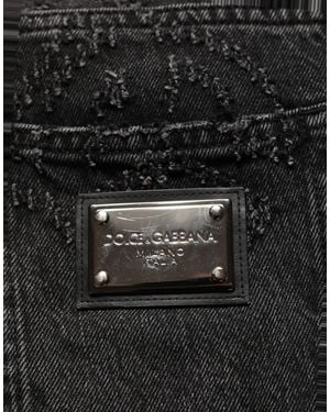 Dolce & Gabbana Cotton Wideleg Oversize Denim Jeans Clothing - Black