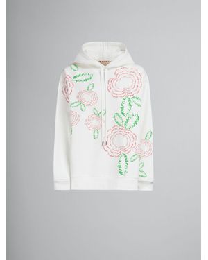 Marni White Fibres Hoodie - Grey