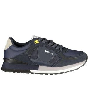 Gas Blue Polyester Men Sneaker