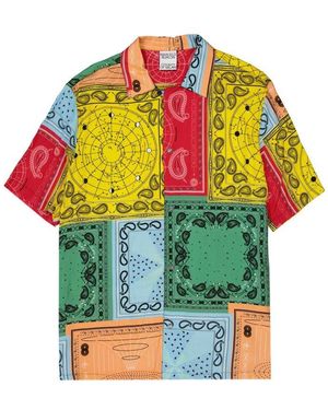 Marcelo Burlon Colour-Block Shirt - Green