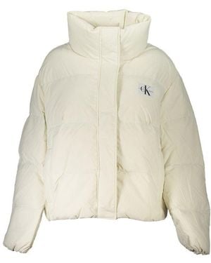 Calvin Klein Chic Long Sleeve Recycled Jacket - Natural
