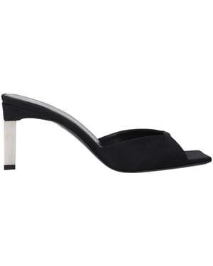 The Attico Black Satin Stiletto Heel Sandals - Blue