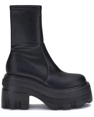 Casadei Faux Leather Ankle Boots - Blue