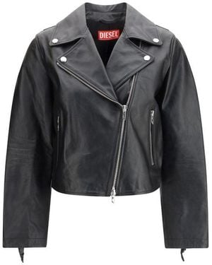 DIESEL Leather Jacket - Black