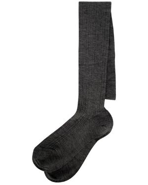 Brunello Cucinelli Bicolour Cashmere Socks - Black