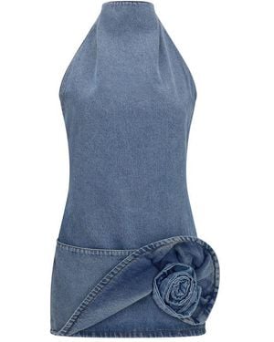 Magda Butrym Blue Cotton Casual Dress