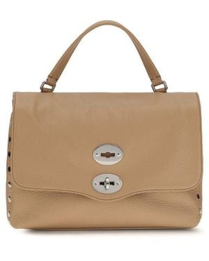 Zanellato Beige Calf Leather Bos Taurus Handbag - Natural