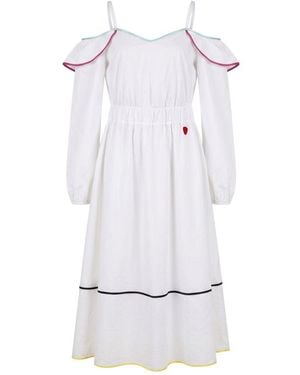 Trussardi White Cotton Dress