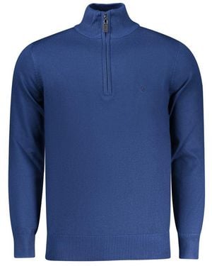 COVERI MOVING Blue Viscose Men Jumper