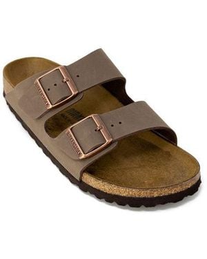 Birkenstock Brown Leather Slippers