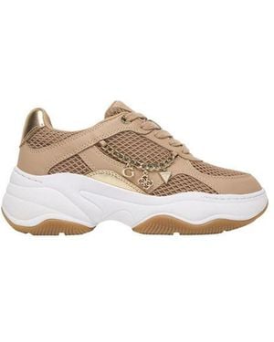 Guess Beige Polyethylene Chunky Sneakers - Multicolor