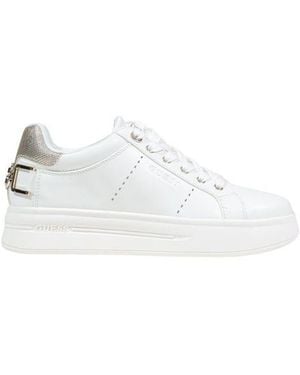 Guess White Polyethylene Platform Sneakers