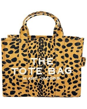 Marc Jacobs The Tote Bag Medium Cheetah Canvas Crossbody - Metallic