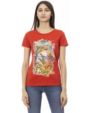 TRUSSARDI ACTION Red Cotton T