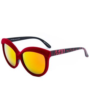 Italia Independent Red Acetate Sunglasses - Multicolor