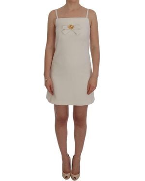 Dolce & Gabbana Bow Detail Mini Dress - Natural
