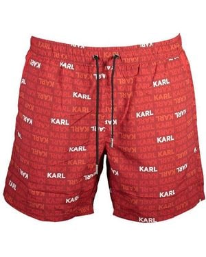 KARL LAGERFELD Polyester Swim Boxer - Red