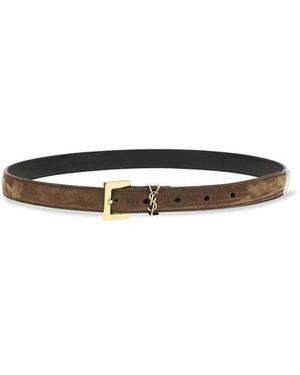 Saint Laurent Brown Calf Leather Bos Taurus Thin Women\'s Belt Saint Laurent Brown Calf Leather Bos Taurus Thin Belt Saint  main image 4