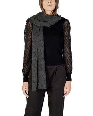 ONLY Gray Recycled Polyester Scarf - Black