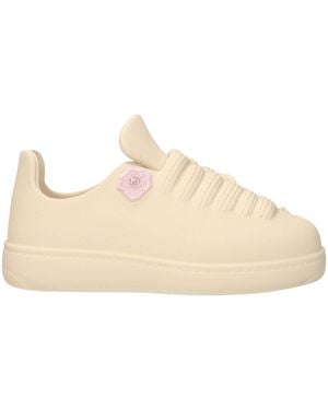 Burberry Beige Cotton Trainers - Natural