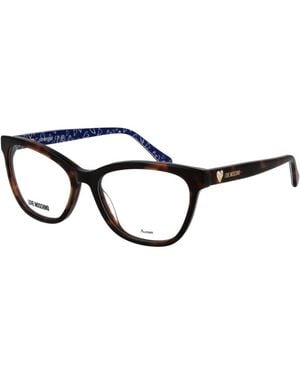 Love Moschino Brown Acetate Glasses (frames) - Black